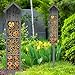 Holz Insektenhotel mit Erdspieß 78 cm - grau - Garten Deko Insektenhaus zum Aufstellen - Bienenhotel Hummelhaus Holzhaus Nisthilfe für Bienen Hummeln Florfliegen Schmetterling