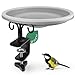 WILDLIFE FRIEND Vogelbad, Vogeltränke, Futterschale mit Balkonhalterung, XL Futterteller - Futterschale für Vögel, Futterstation zur ganzjährigen Wildvögel Fütterung