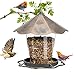 SANOTO Vogelfutterhaus-Futterhaus Vögel Hängend,Faltbarer Vogelfutterspender Vogelhaus, Wetterfest,Vogelbeobachter Gartendekoration,Geignet für Balkon,Garten