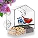 Mrcrafts Fenster Futterhaus für Vögel, Vogelhaus Fensterscheibe mit Saugnäpfen, Futterspender für Wildvögel