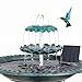 AISITIN Vogeltränke mit 2,5W Solar Springbrunnen, 3 stufige Vogelfütterer für draußen ,Vogelbad und DIY Solarbrunnen Abnehmbar und Geeignet für Vogeltränke, Gartendekoration